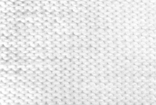 White Knitting Woolen Texture Isolated On White Background