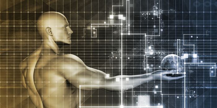 Science Technology Data as a Abstract Art