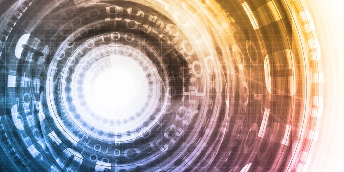 Binary Data Abstract Background for Digital Technology
