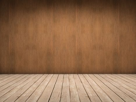 Room with wood wall and wood floor with beautiful light