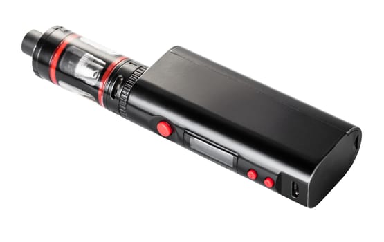 electronic cigarette close-up isolated on a white background