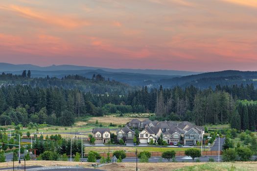 New Housing Suburban Development in the City of Happy Valley Oregon