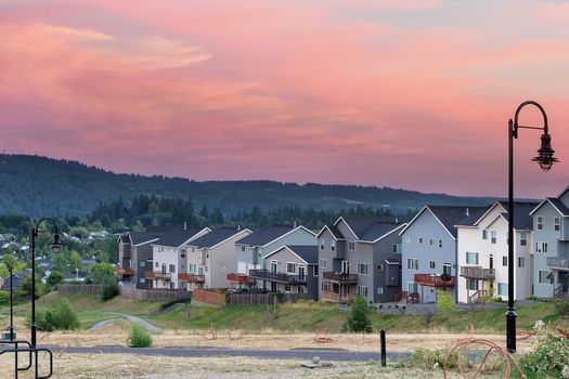 Luxury homes subdivision development in city of Happy Valley Oregon