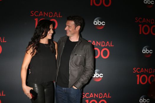 Marika Dominczyk, Scott Foley
at the "Scandal" 100th Show Party, Fig & Olive Restaurant, West Hollywood, CA 04-08-17