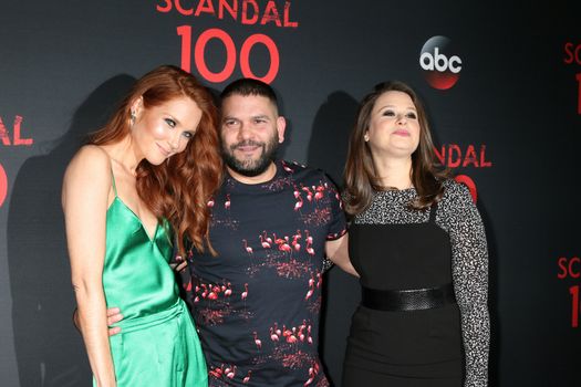 Darby Stanchfield, Katie Lowes, Guillermo Diaz
at the "Scandal" 100th Show Party, Fig & Olive Restaurant, West Hollywood, CA 04-08-17