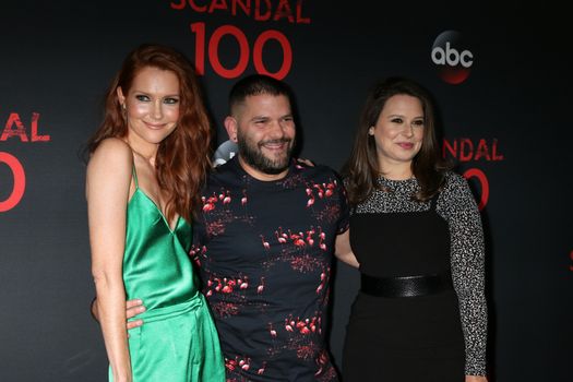 Darby Stanchfield, Katie Lowes, Guillermo Diaz
at the "Scandal" 100th Show Party, Fig & Olive Restaurant, West Hollywood, CA 04-08-17