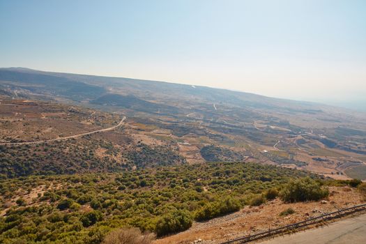 Golan villages at north Israel, aerial view