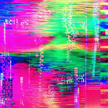Trend image effect in style glitch. Modern abstract background colorful gradient  illustration