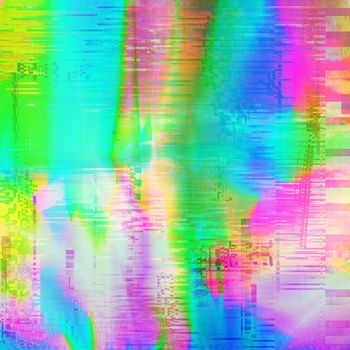 Trend image effect in style glitch. Modern abstract background colorful gradient  illustration