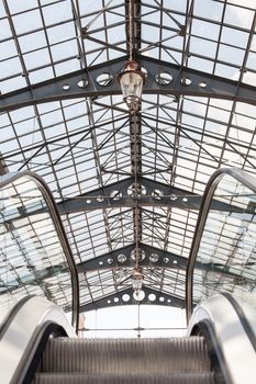 Transparent roof futuristic architecture dome made out of glass