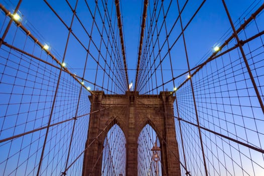 Brooklyn Bridge. Image of the famous Brooklyn Bridge at sunset