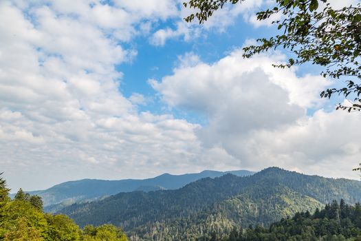 The Appalachian Trail as it crosses the Smoky Mountains in North Carolina and Tennessee.