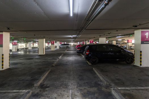 car parking interior shopping mall