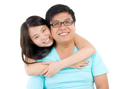 Closeup portrait of beautiful happy couple