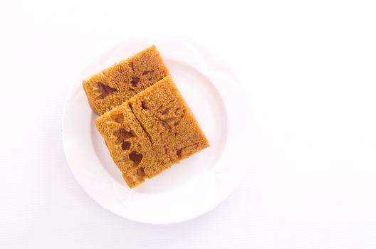 Ma Lai Gou-Traditional malaysia steamed cake on plate