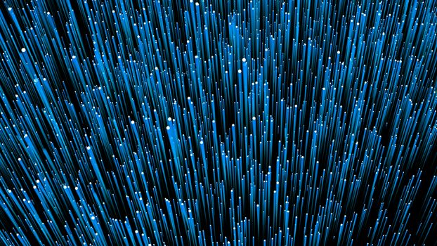 Optical fiber network cable. Abstract background. 3d rendering