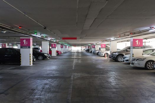 car parking interior shopping mall