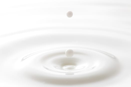 milk drop with ripples