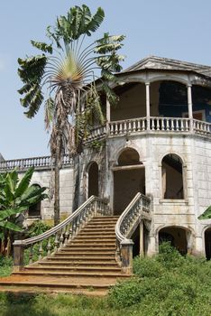 Ruin of the hospital of Roca Agua Ize, Sao Tome, Africa