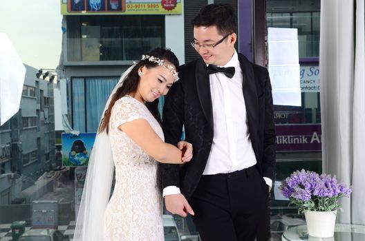 Attractive Bride and Groom