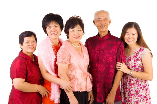 asian family celebrate chinese new year