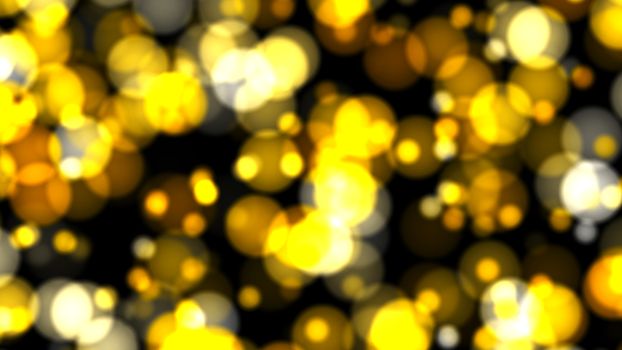 Abstract background with gold bokeh. 3d rendering