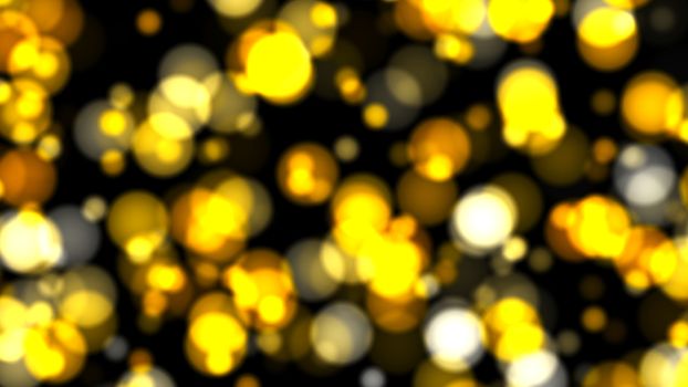 Abstract background with gold bokeh. 3d rendering