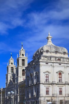 Mafra National palace, cathedral and convent, in Portugal