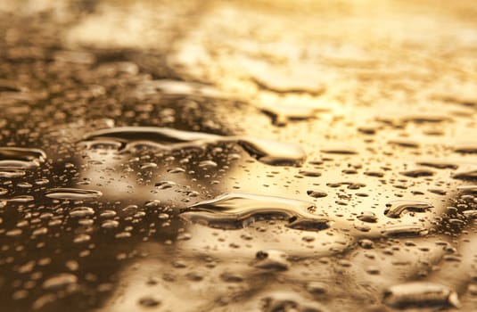 Drops of water on glass