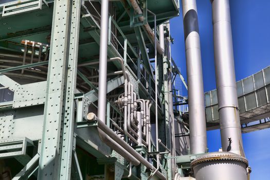 Detailed industrial background of heavy industry chemical factory