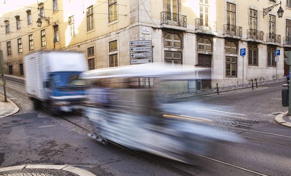 Long exposure shot. Travel and city life