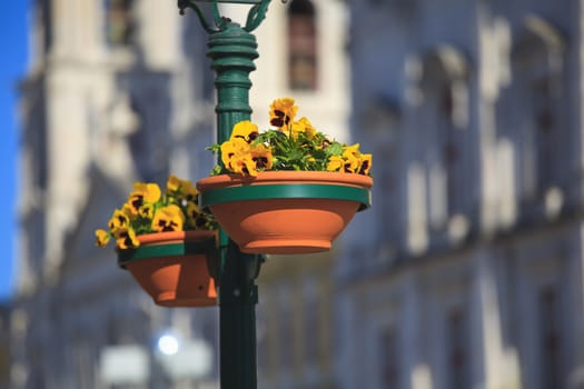 Typical metal street lamp at Mafra (Portugal)