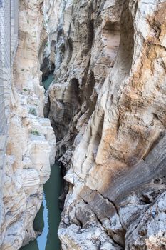  'El Caminito del Rey' (King's Little Path), World's Most Dangerous Footpath reopened in May 2015. Ardales (Malaga), Spain.