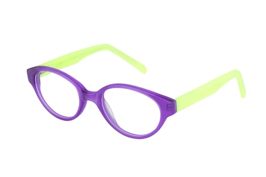 Pair of glasses on perfect white background