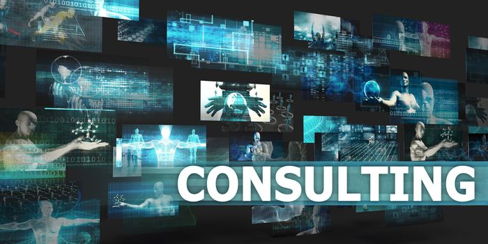 Consulting Presentation Background with Technology Abstract Art