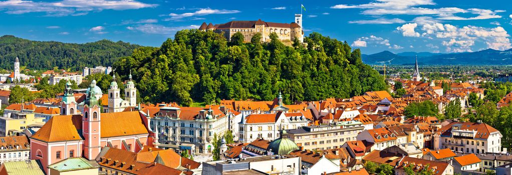 City of Ljubljana panoramic view, capital of Slovenia