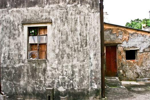 Old House with door and window