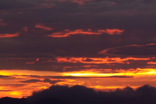 Beautiful evening sky at sunset time in nature