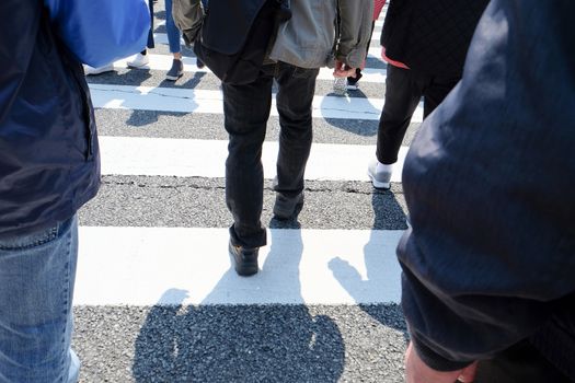 Pedestrians cross at Shibuya Crossing,Tokyo Japan