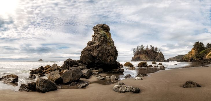 Rocky Beach Landscape, Color Image, Northern California