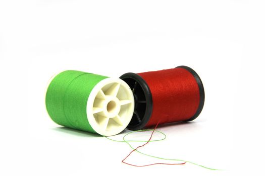 colored spool thread for sewing and clothing