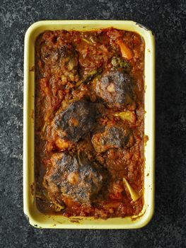 close up of rustic italian oxtail stew