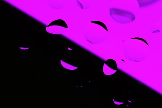 Abstract Background with Oil Drops on Black - Pink