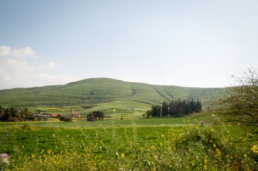 View from Galilee Mountains near Galilee Sea - Kinneret, Israel.