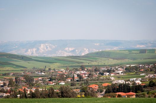 View from Galilee Mountains near Galilee Sea - Kinneret, Israel.