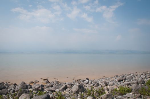 Lake Kineret near the town of Tiberias, Israel