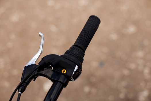 Right handle with a hand brake of a sports bike