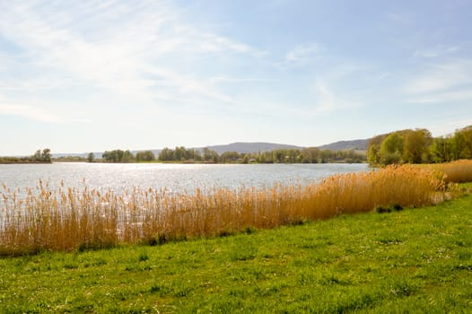 View of the lake of Madine in the department of the Meuse in france