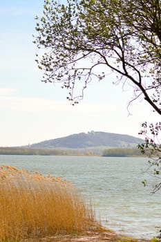 View of the lake of Madine in the department of the Meuse in france