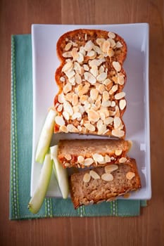 Apple Pie with Cinnamon on a white plate